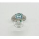 Anello oro, brillanti e acqua marina euro 1580