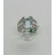 Anello oro, diamanti e acqua marina euro 1100
