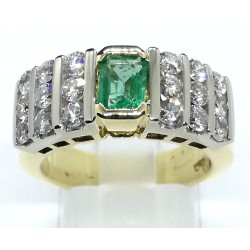 anello oro, smeraldo e diamanti EURO 1650