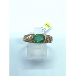 anello oro giallo con smeraldo EURO 660