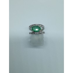 anello oro bianco smeraldo e diamanti EURO 820