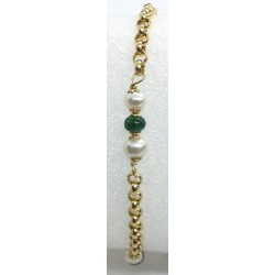 bracciale in oro, perle e pietre colorate EURO 280