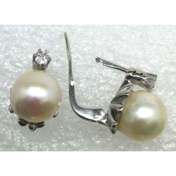 orecchini in oro, perle e diamanti EURO 570