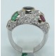 anello oro con brillanti, smeraldi, rubini e zaffiri EURO 1850