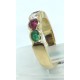 anello oro con brillanti, zaffiro, rubino e smeraldo EURO 800
