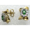 orecchini in oro, smeraldi e zirconi EURO 420