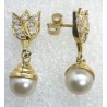orecchini in oro, perle e zirconi EURO 300