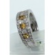 anello oro con diamanti e quarzo citrino EURO 850