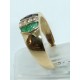 anello oro con brillanti, smraldi e zaffiri EURO 410