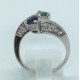 anello oro con brillanti, smeraldo e zaffiro EURO 1200