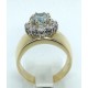 anello oro con brillanti e acqua marina  EURO 1900