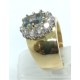 anello oro con brillanti e acqua marina  EURO 1900