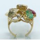 anello oro con brillanti, zaffiro ,rubino e smeraldo EURO 650