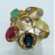 anello oro con brillanti, zaffiro ,rubino e smeraldo EURO 650