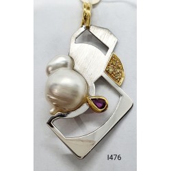 Ciondolo oro diamanti e perla Mari del Sud Euro 930