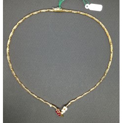 collier oro 18KT con brillanti e rubini EURO 2100