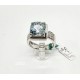 Anello oro diamanti e acquamarina Euro 1080