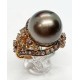 Anello oro diamanti fancy e perla di Thaiti Euro 4000