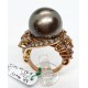 Anello oro diamanti fancy e perla di Thaiti Euro 4000