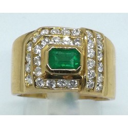 anello oro con smeraldo e brillante EURO 1370