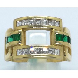anello oro con smeraldi e brillanti EURO 800