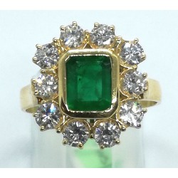 anello oro con smeraldo e brillanti EURO 1700
