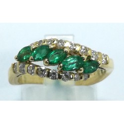 anello oro con smeraldi e brillanti EURO 650