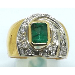 anello oro con smeraldo e brillanti EURO 800