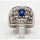 Anello oro diamanti e zaffiro blu Euro 1550