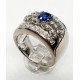 Anello oro diamanti e zaffiro blu Euro 1550