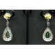 orecchini in oro, diamanti e smeraldi EURO 1350