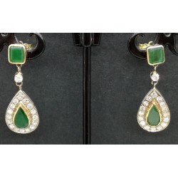 orecchini in oro, diamanti e smeraldi EURO 1350