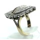 anello oro 14kt, argento, diamanti, rubini EURO 1050