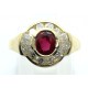 anello oro, diamanti e rubino EURO 1500