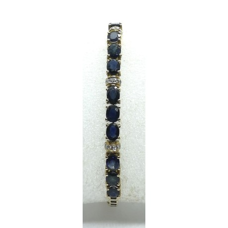 bracciale in oro, zaffiri e diamanti prezzo su richesta