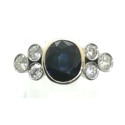 anello oro zaffiro e diamanti EURO 1400
