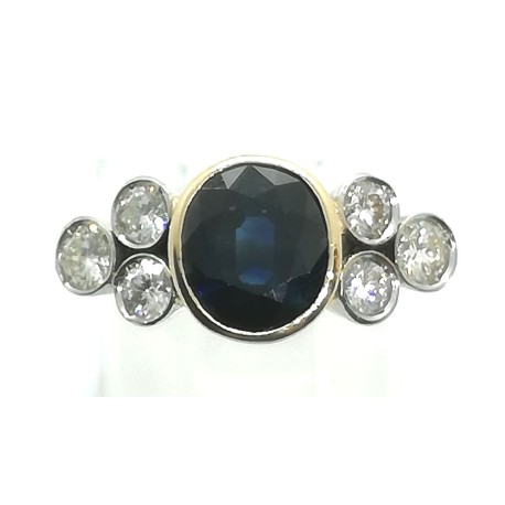 anello oro zaffiro e diamanti EURO 1400