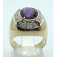 anello oro, diamanti e pietra viola prezzo su richiesta