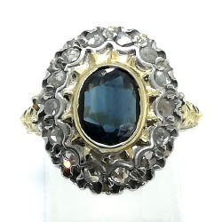 anello oro zaffiro e diamanti prezzo su richiesta