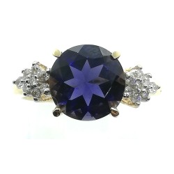 anello oro, diamanti e ametista prezzo su richiesta