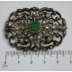 spilla oro titolo inferiore, argento, diamanti e smeraldo EURO 800