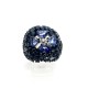 Anello in oro con zaffiri naturali e diamanti EURO 4100