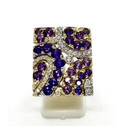 Anello in oro con ametiste e diamanti EURO 2500