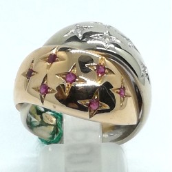 anello oro, brillanti e rubini EURO 1160
