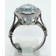 Anello oro, diamanti e acqua marina EURO 1780