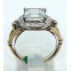 Anello oro diamanti e acqua marina EURO 970