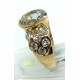 Anello oro, diamanti e acqua marina EURO 1970