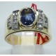Anello oro diamanti e zaffiro blu EURO 1450