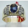 Anello oro diamanti e zaffiro blu EURO 1450