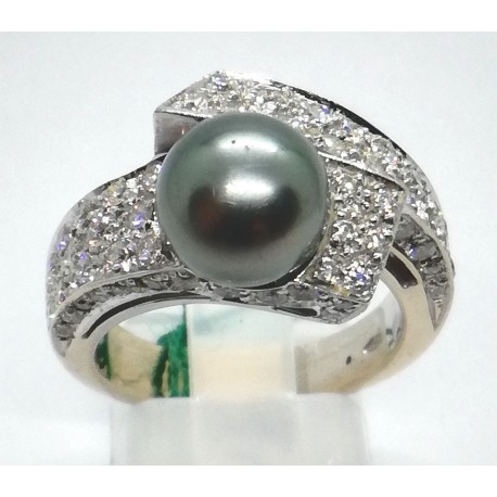Anello oro diamanti e perla EURO 2520